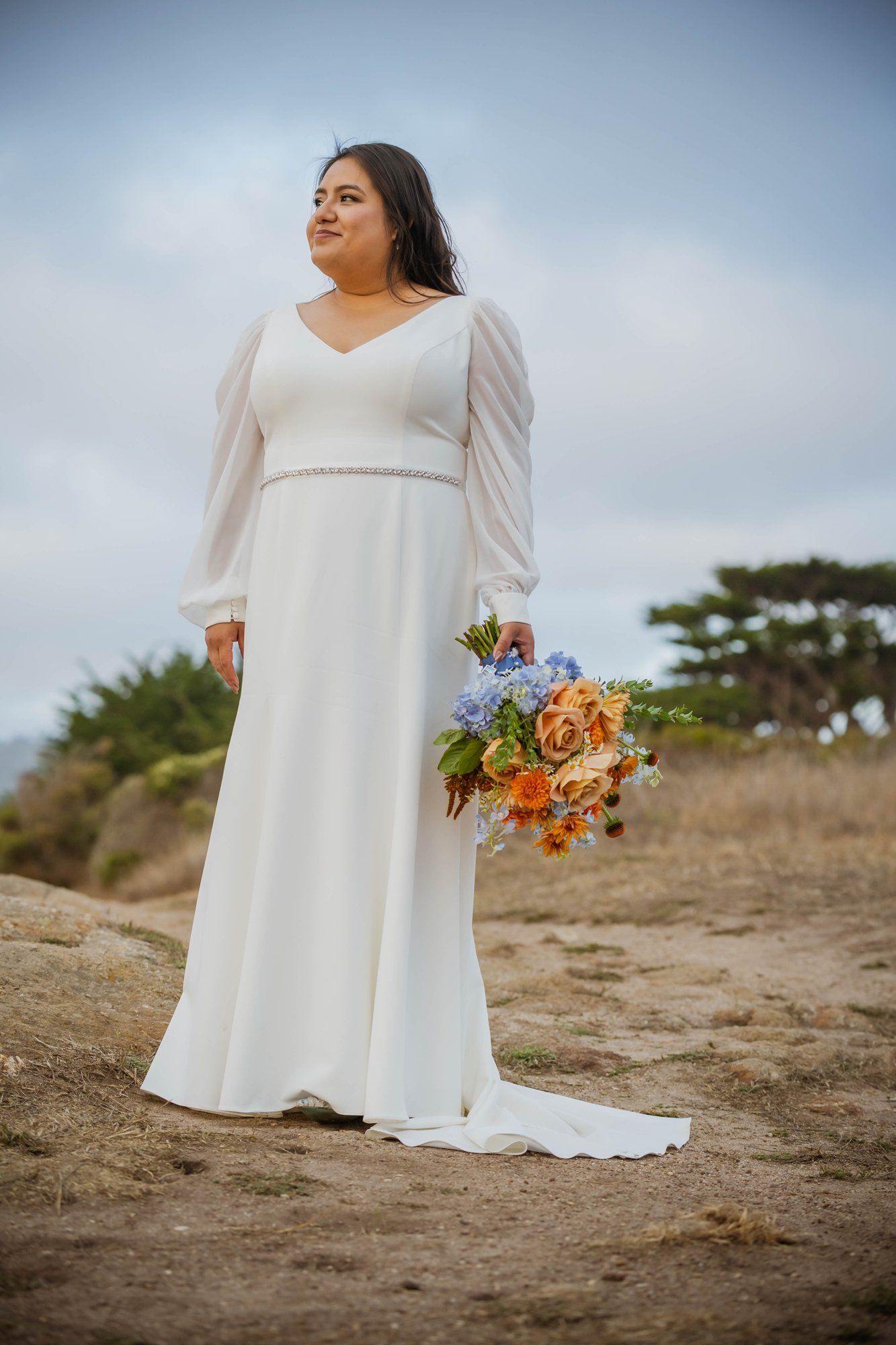 carmel wedding rock cliffside elopement, Portraits on the Carmel Coast Cliffs