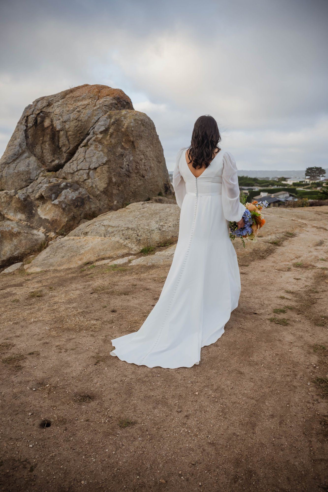 carmel wedding rock cliffside elopement, Portraits on the Carmel Coast Cliffs