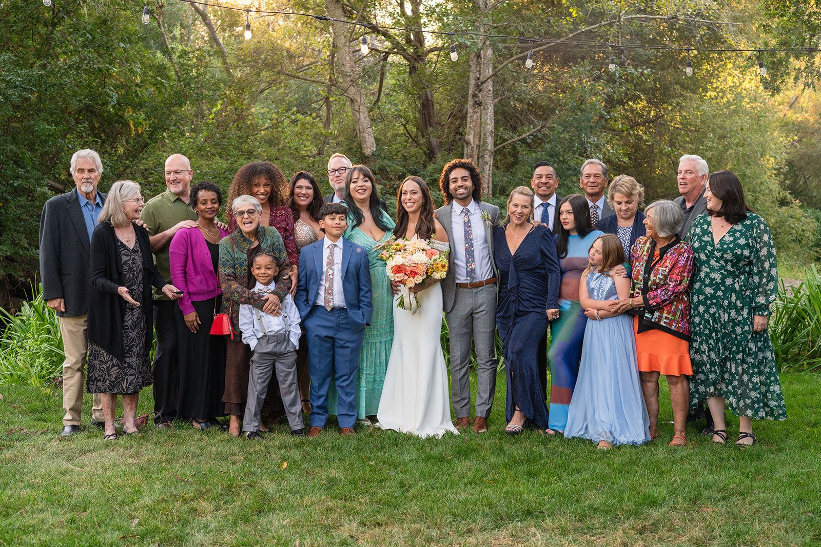 lower-lawn ceremony at olema house, Family Portraits Along Olema Creek
