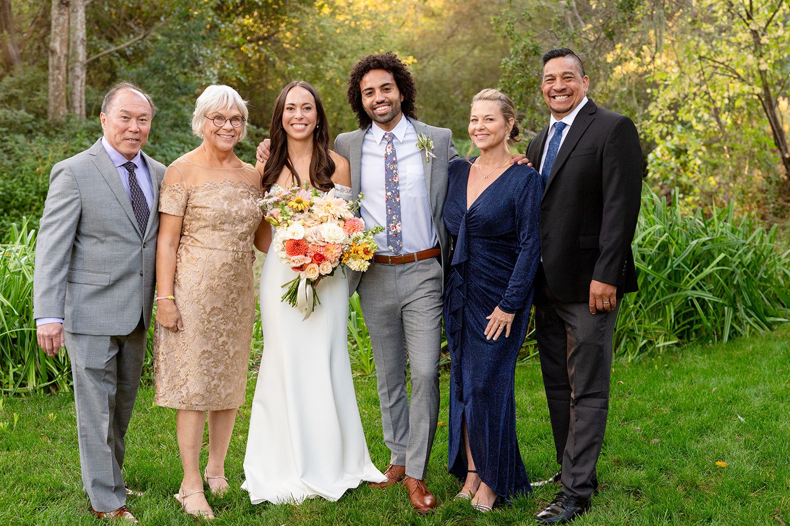 lower-lawn ceremony at olema house, Family Portraits Along Olema Creek
