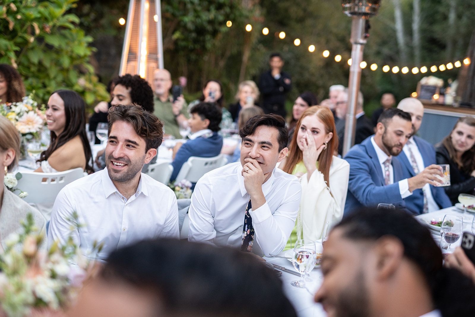 lower-lawn ceremony at olema house, Speeches, First Dance, and the Tavern