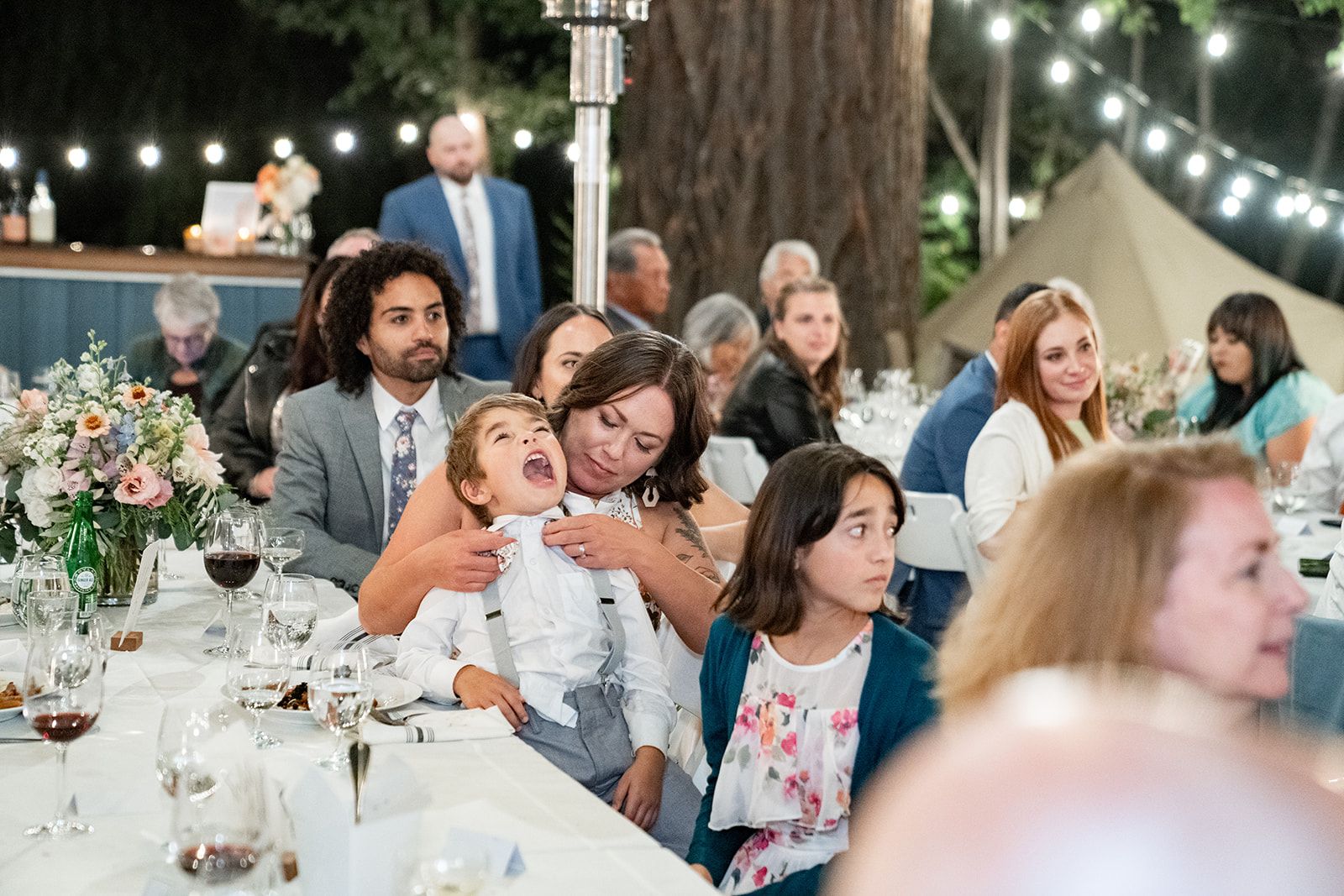 lower-lawn ceremony at olema house, Family Portraits Along Olema Creek