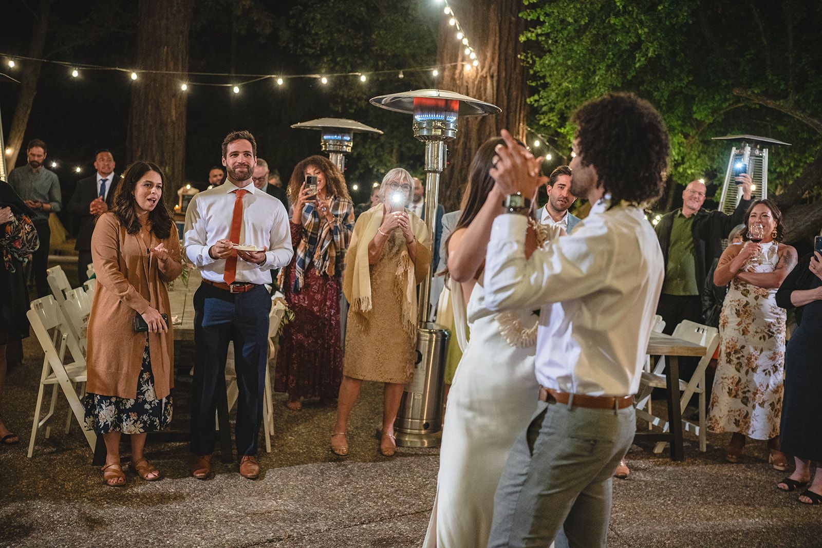 lower-lawn ceremony at olema house, Speeches, First Dance, and the Tavern