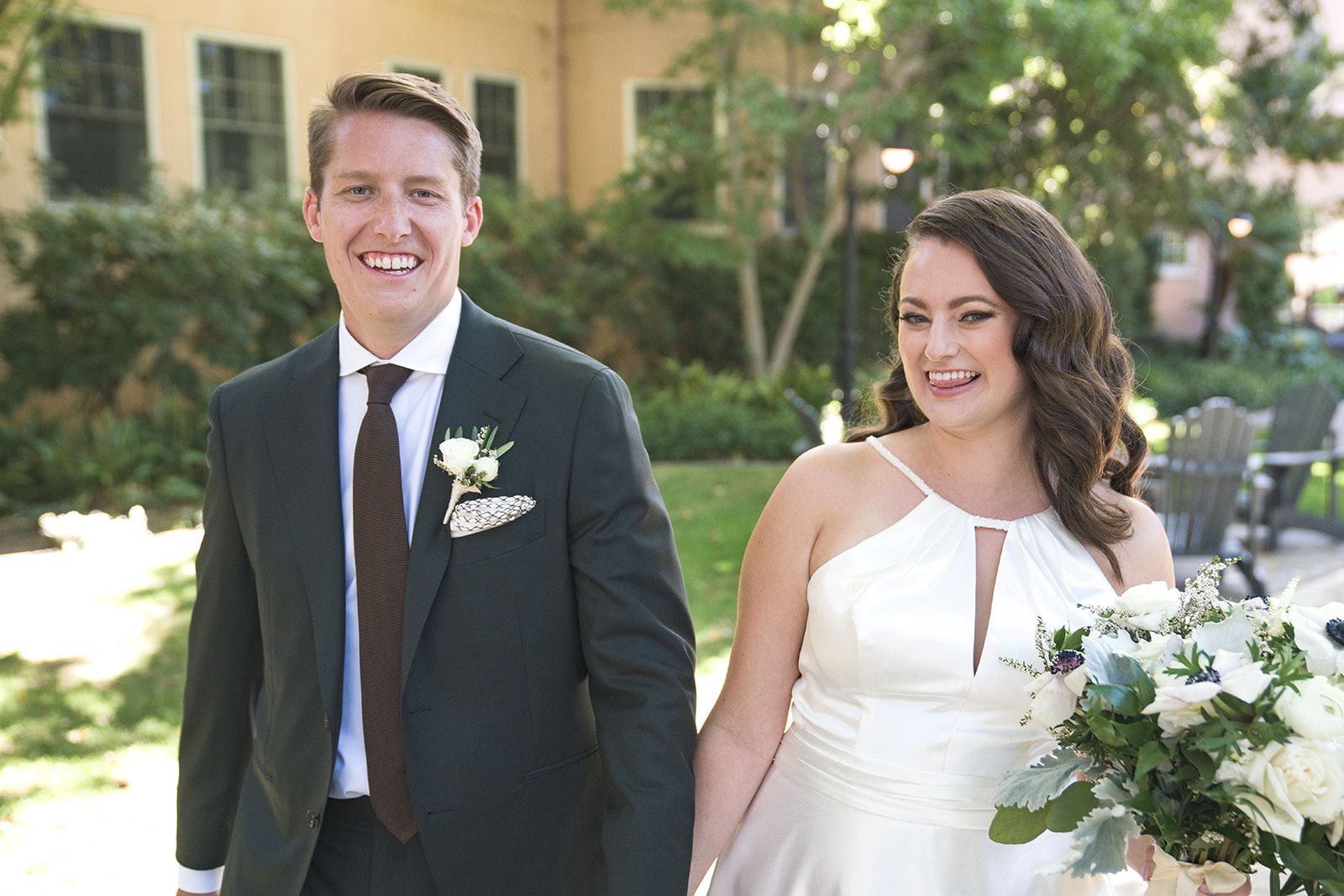 elopement at Old Mill Park in Mill Valley, Portraits Through the Old Mill Park Grounds