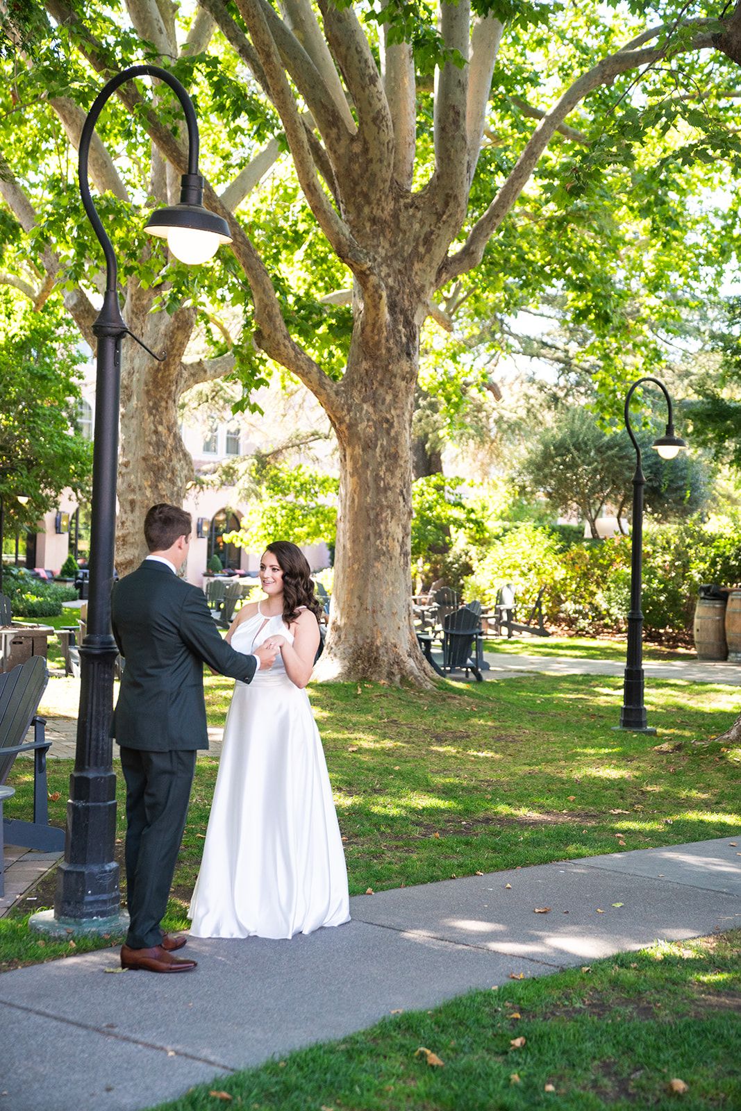 redwoods elopement at old mill park, mill valley, Getting Ready Before the Grove