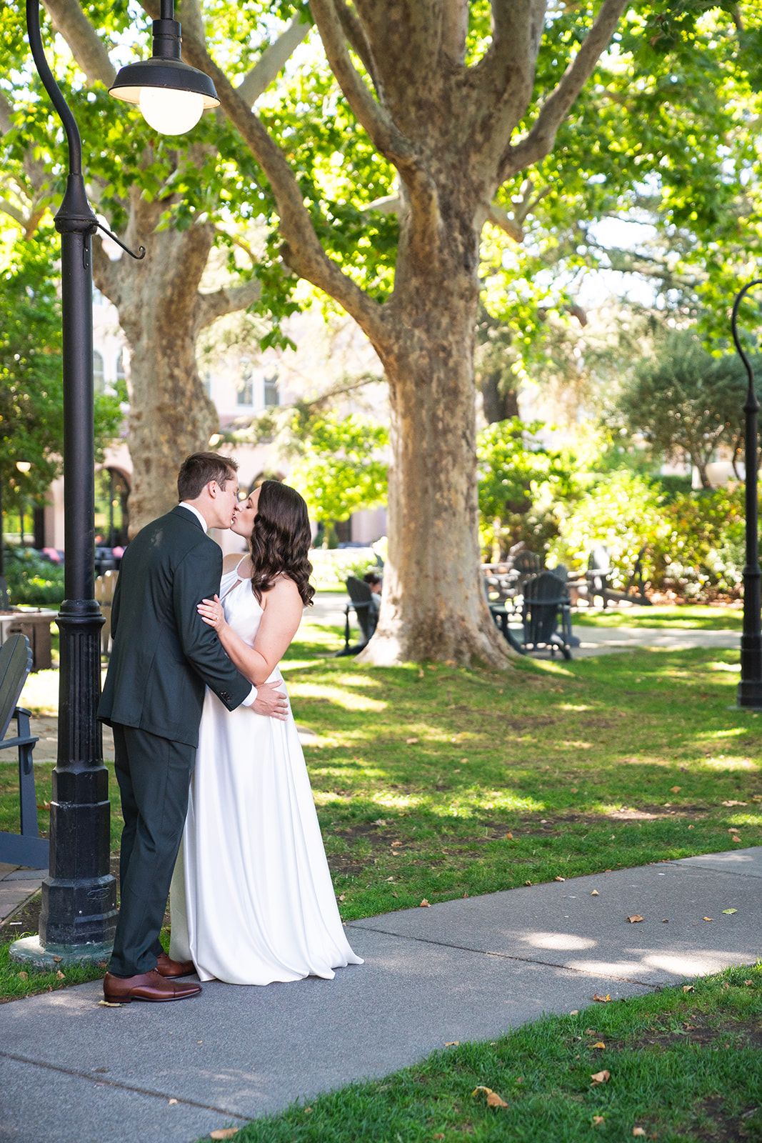 elopement at Old Mill Park in Mill Valley, Portraits Through the Old Mill Park Grounds
