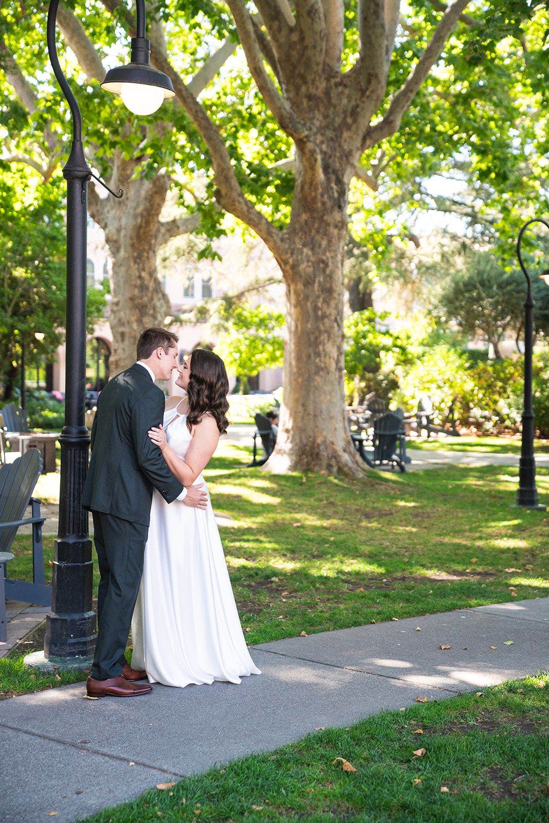 redwoods elopement at old mill park, mill valley, Getting Ready Before the Grove