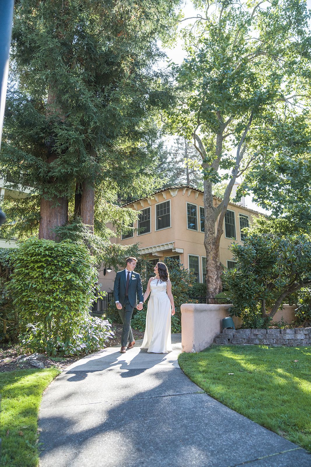 redwoods elopement at old mill park, mill valley, Getting Ready Before the Grove