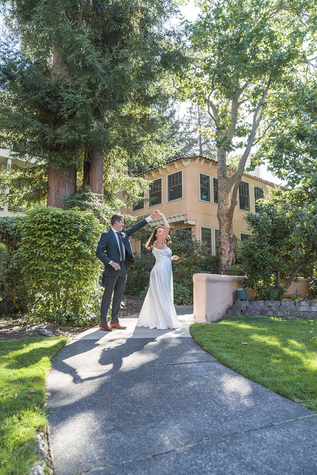 redwoods elopement at old mill park, mill valley, Getting Ready Before the Grove