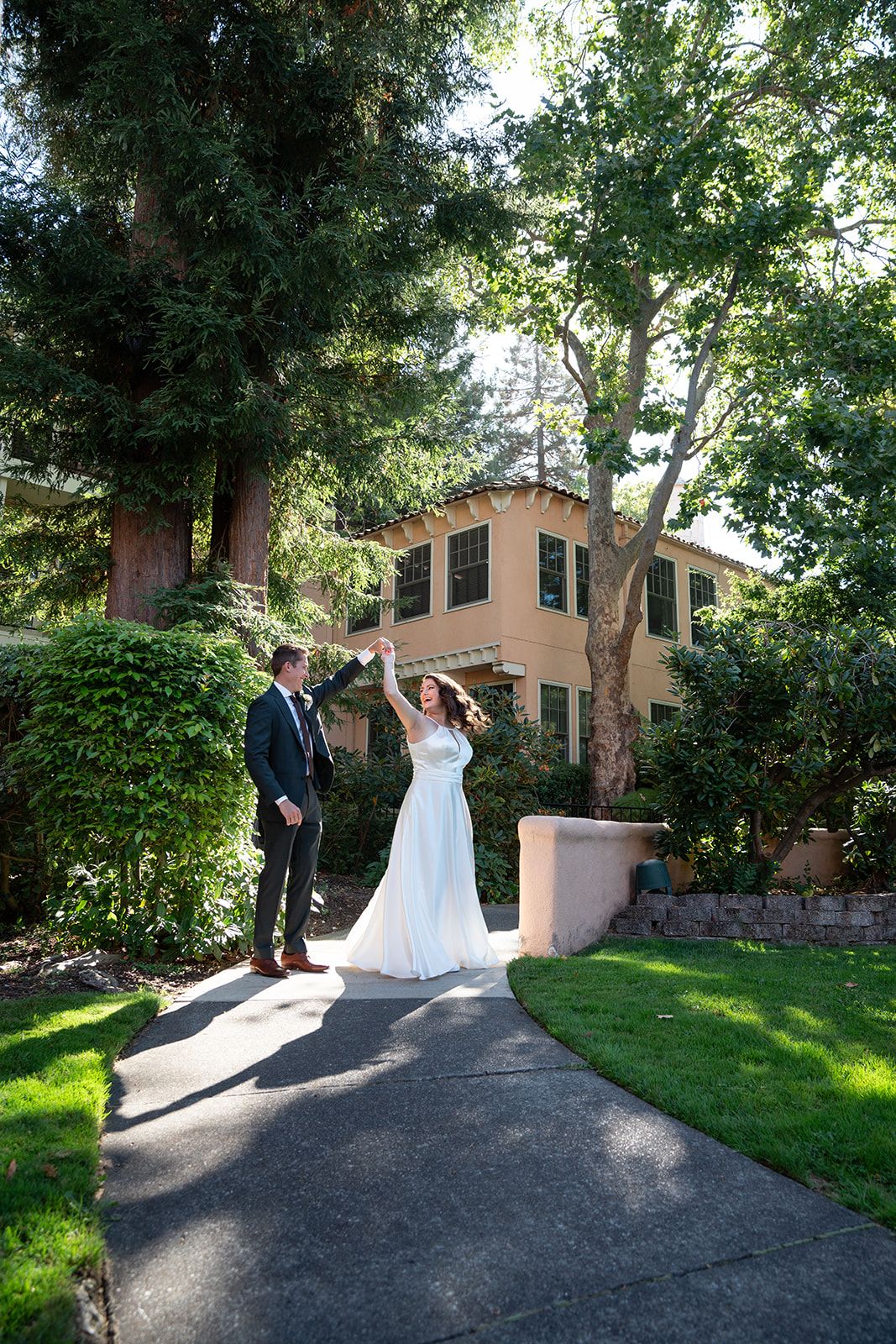 redwoods elopement at old mill park, mill valley, Getting Ready Before the Grove