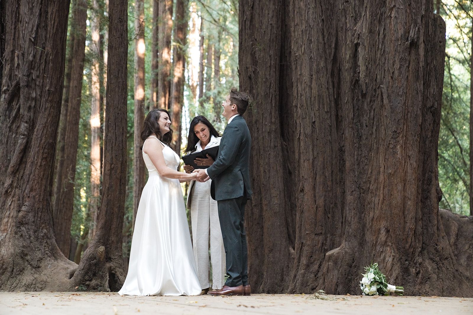 redwoods elopement at old mill park, mill valley, An Elopement Ceremony in the Old Mill Park Amphitheater