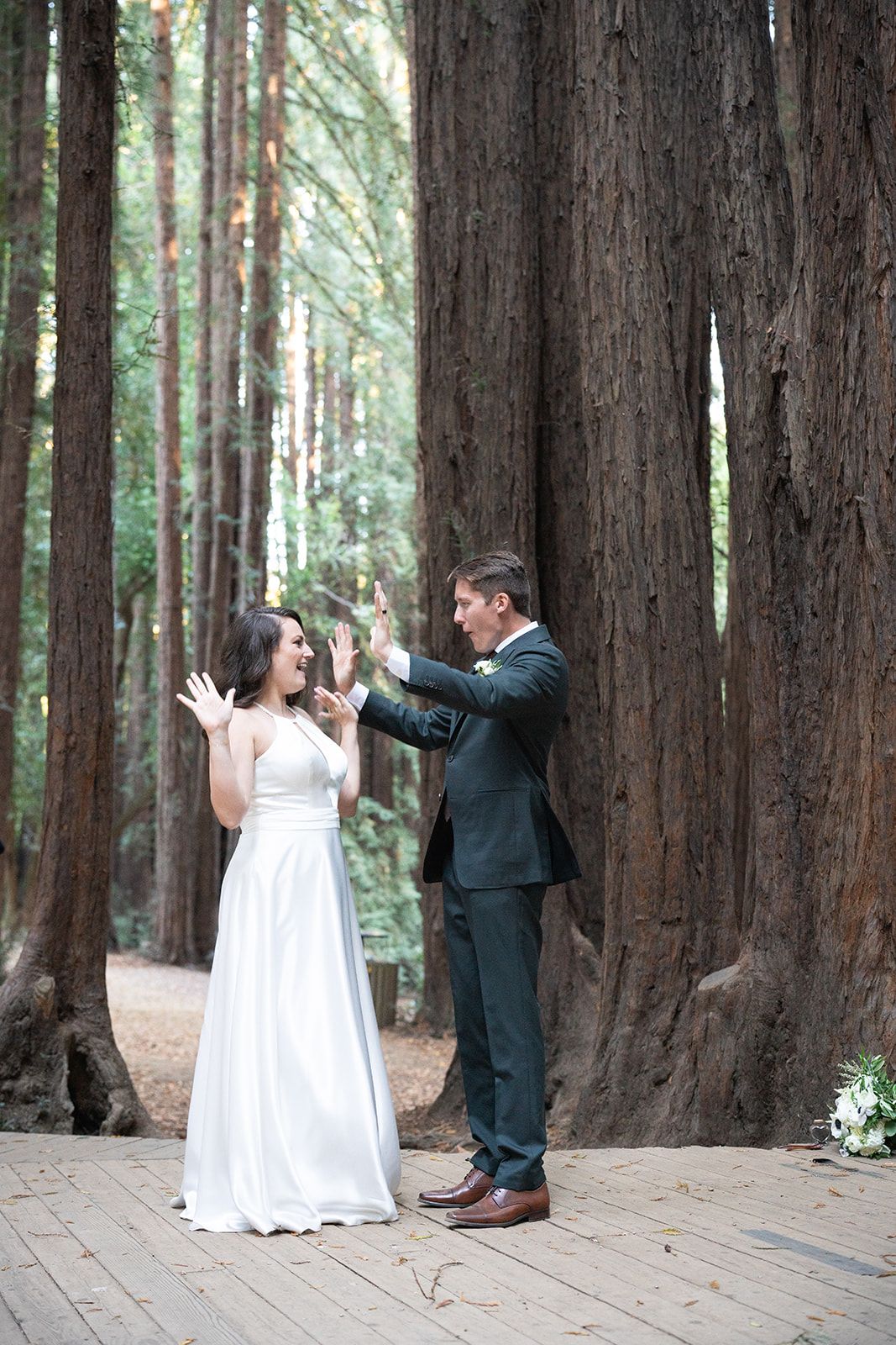 redwoods elopement at old mill park, mill valley, An Elopement Ceremony in the Old Mill Park Amphitheater