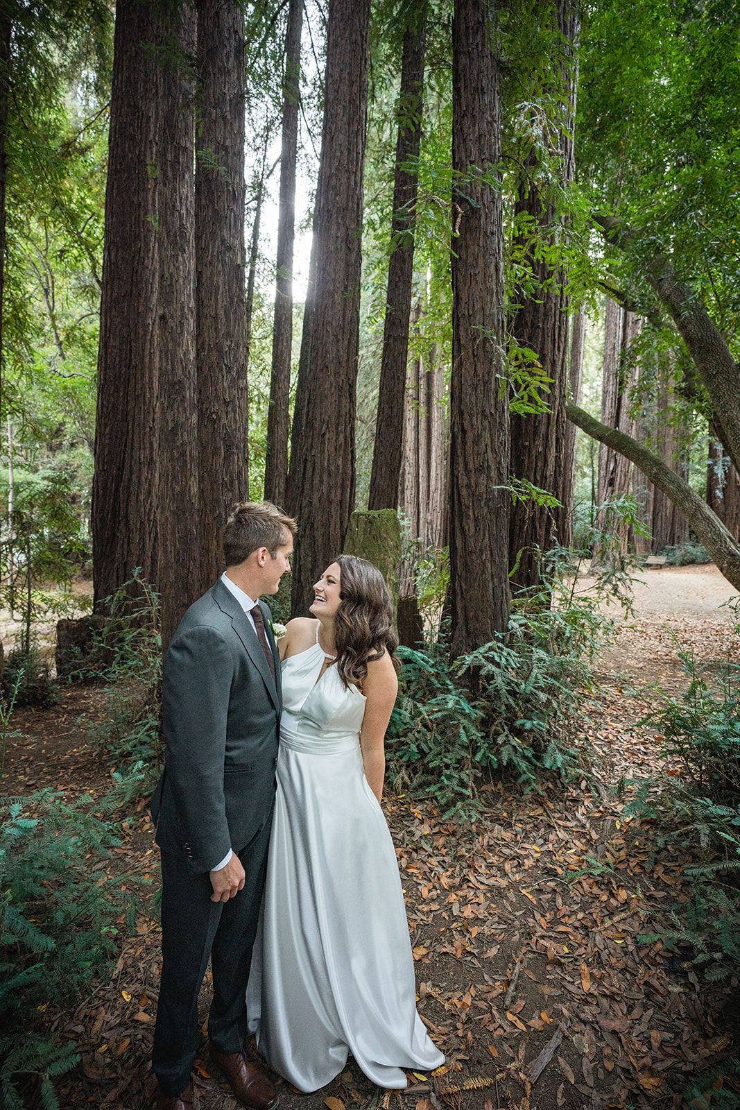 elopement at Old Mill Park in Mill Valley, Portraits Through the Old Mill Park Grounds