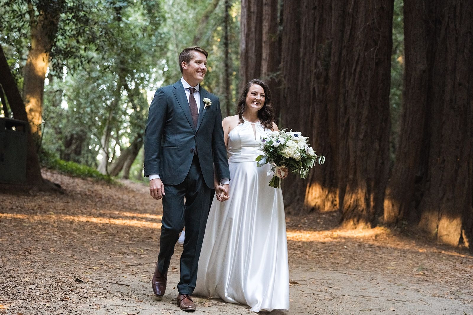 elopement at Old Mill Park in Mill Valley, Portraits Through the Old Mill Park Grounds