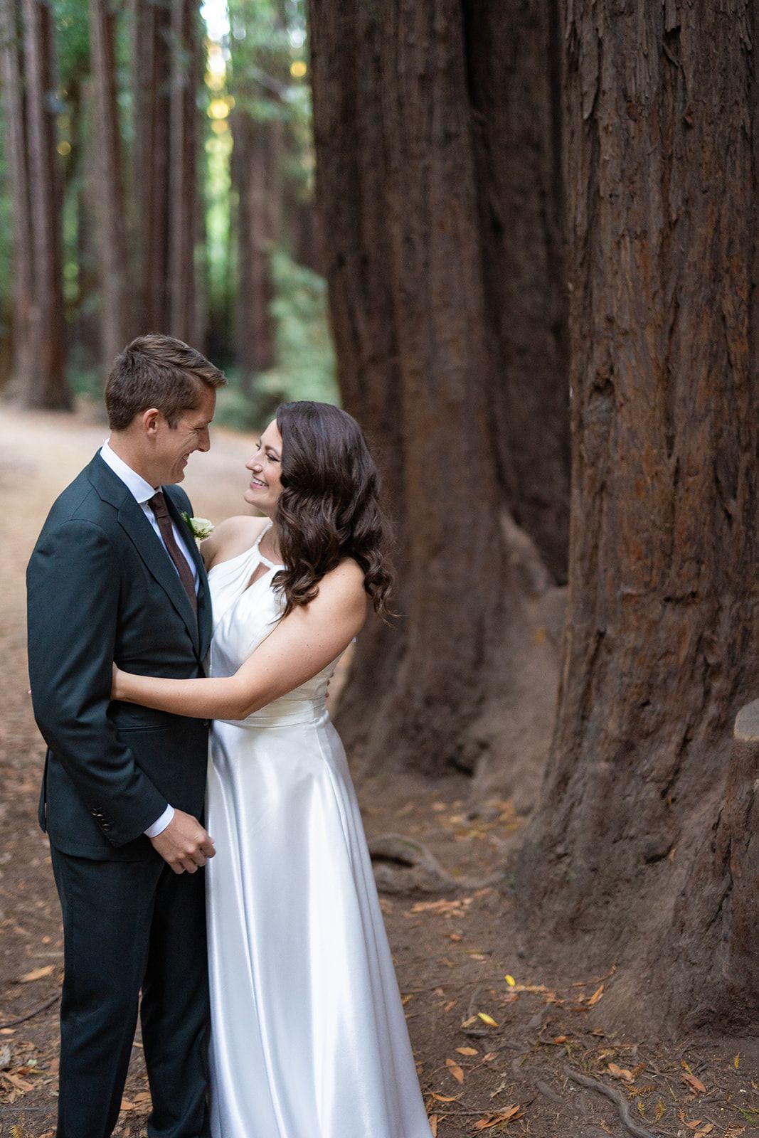 redwoods elopement at old mill park, mill valley, Dinner, Cake, and a First Dance