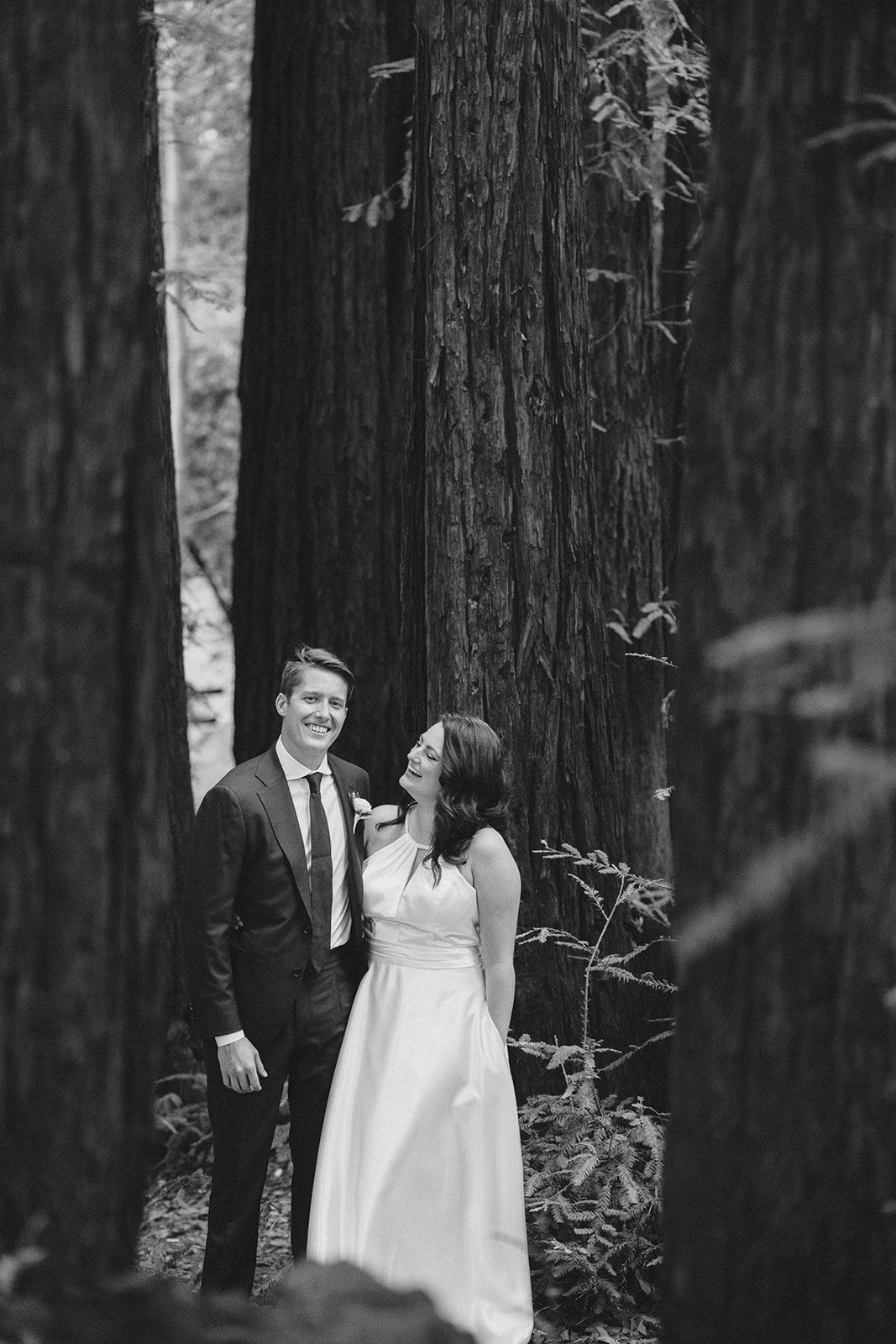 elopement at Old Mill Park in Mill Valley, Portraits Through the Old Mill Park Grounds