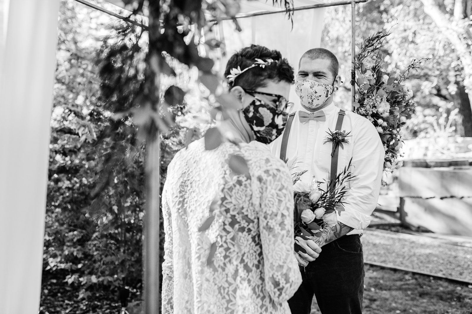 oakland backyard micro wedding, The Intimate Oakland Ceremony in the Backyard