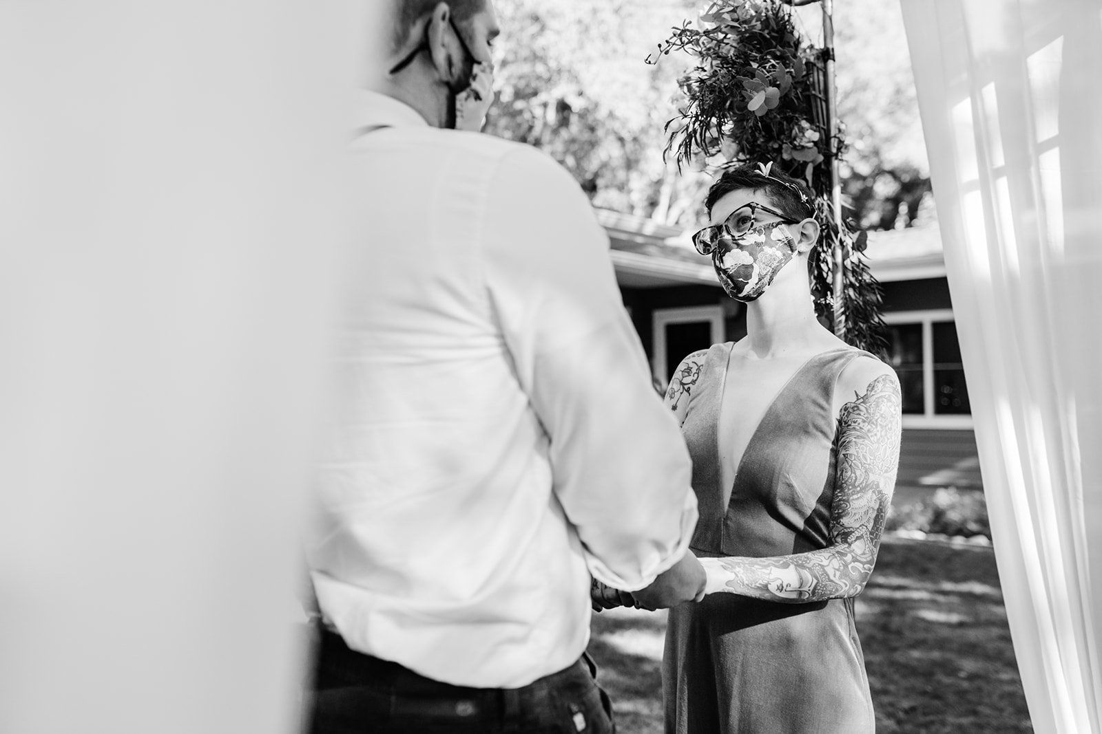 oakland backyard micro wedding, The Intimate Oakland Ceremony in the Backyard