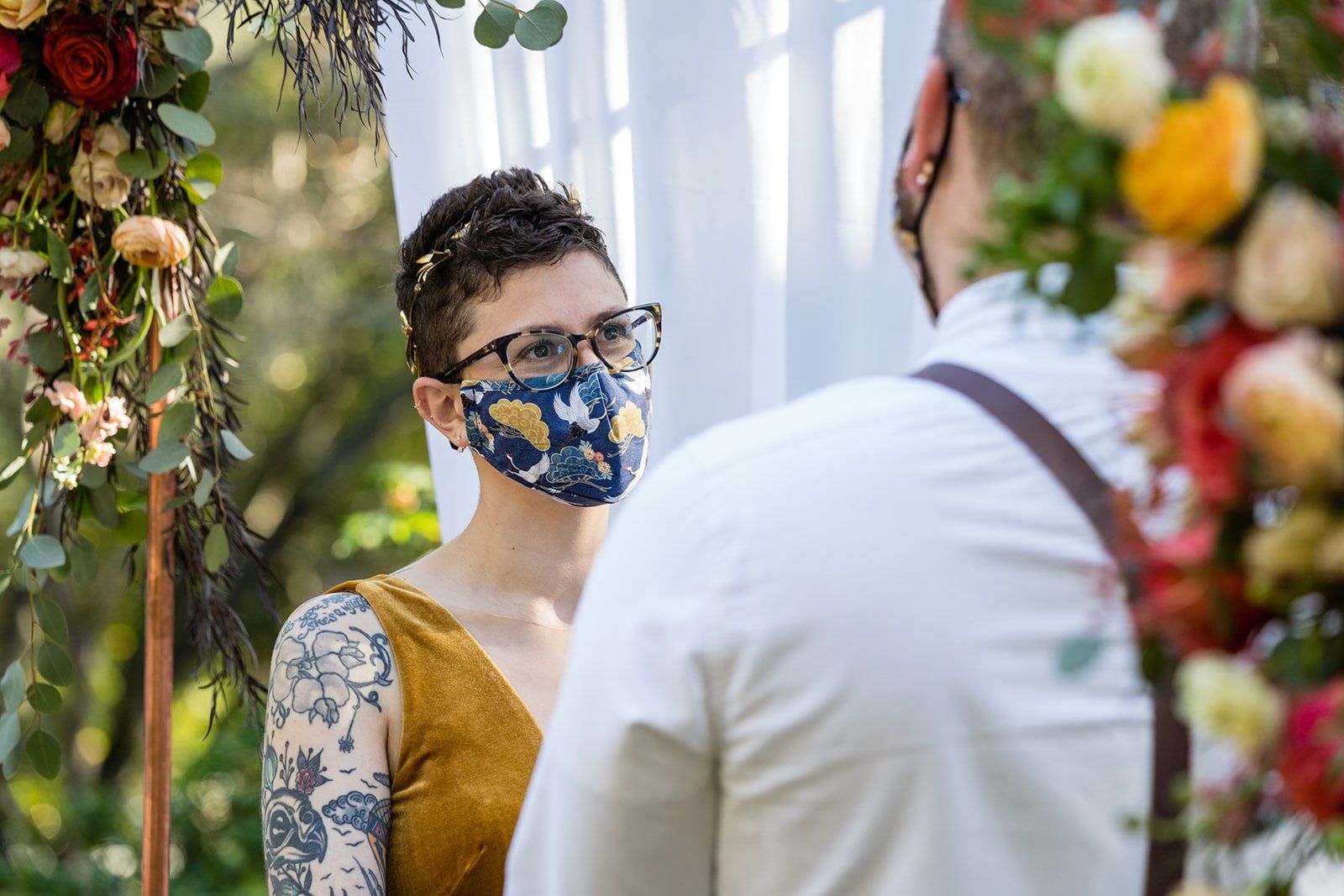 oakland backyard micro wedding, The Intimate Oakland Ceremony in the Backyard
