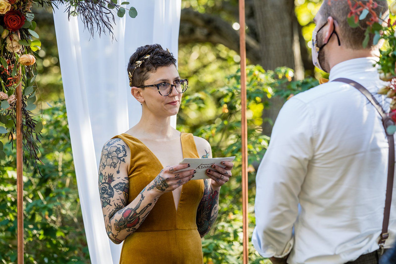 oakland backyard micro wedding, The Intimate Oakland Ceremony in the Backyard