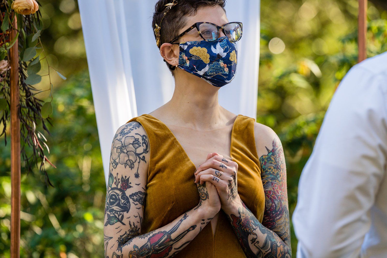 oakland backyard micro wedding, The Intimate Oakland Ceremony in the Backyard