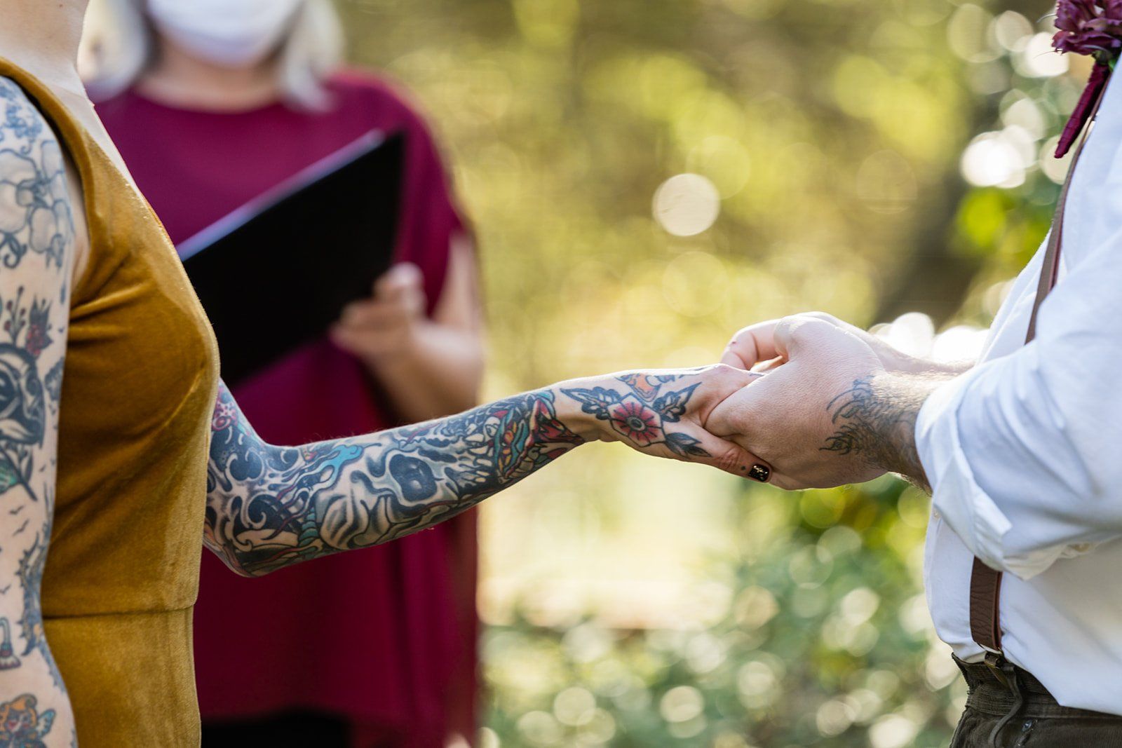 oakland backyard micro wedding, The Intimate Oakland Ceremony in the Backyard