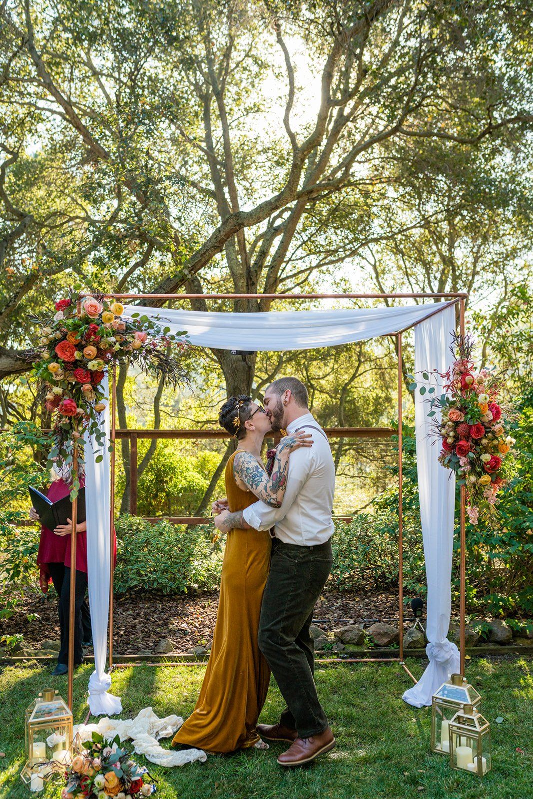 oakland backyard micro wedding, The Intimate Oakland Ceremony in the Backyard