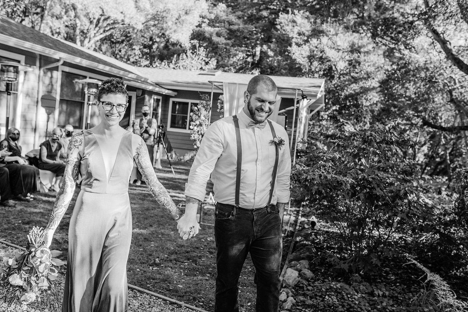 oakland backyard micro wedding, The Intimate Oakland Ceremony in the Backyard