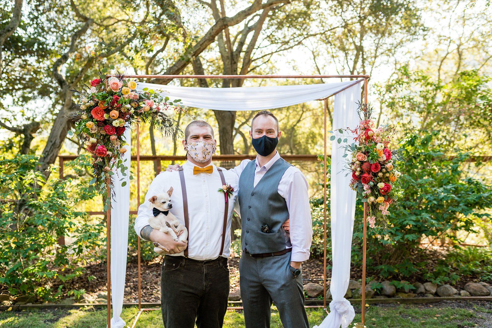 oakland backyard micro wedding, The Intimate Oakland Ceremony in the Backyard