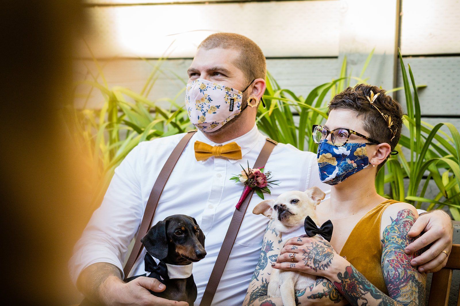 oakland backyard micro wedding, Portraits in the Park