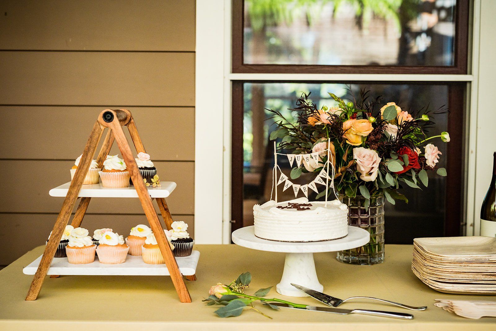 oakland backyard micro wedding, Portraits in the Redwoods