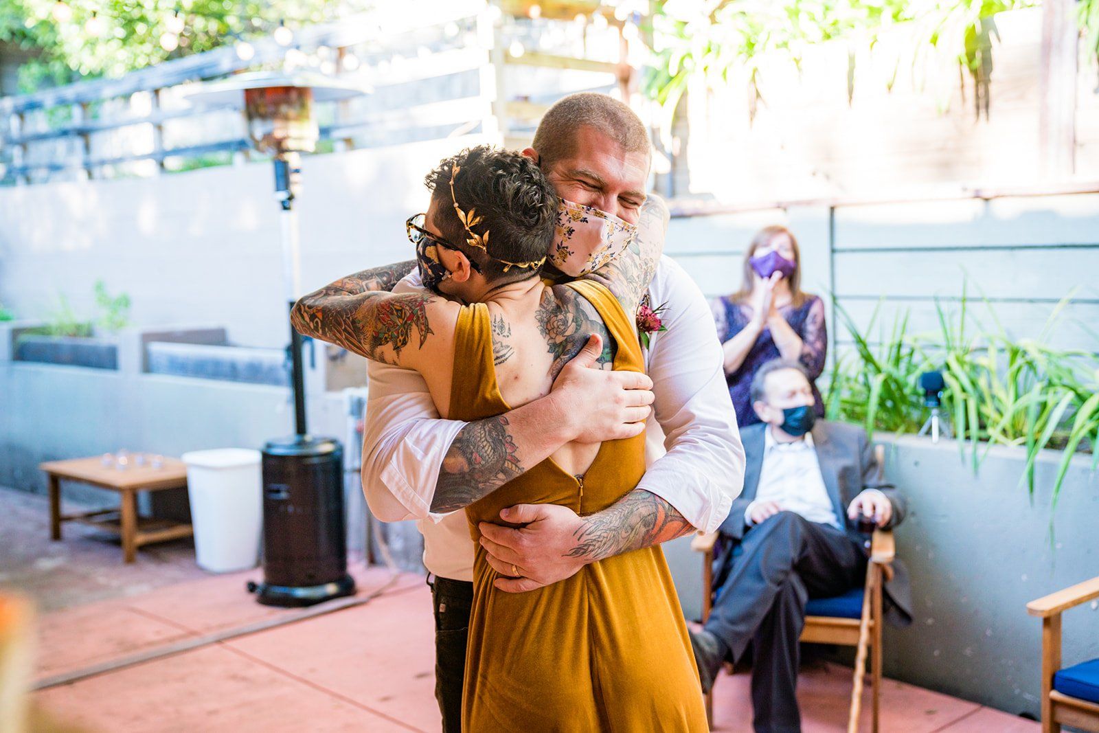 oakland backyard micro wedding, The Intimate Oakland Ceremony in the Backyard