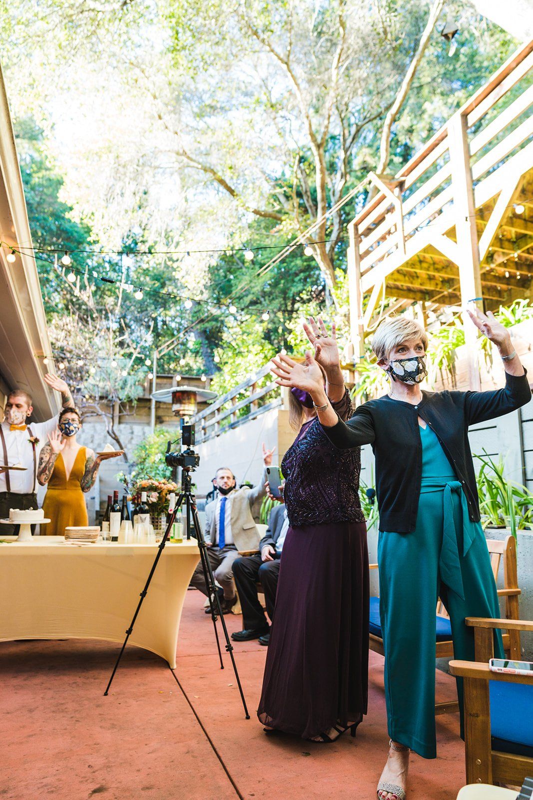 oakland backyard micro wedding, Portraits in the Redwoods