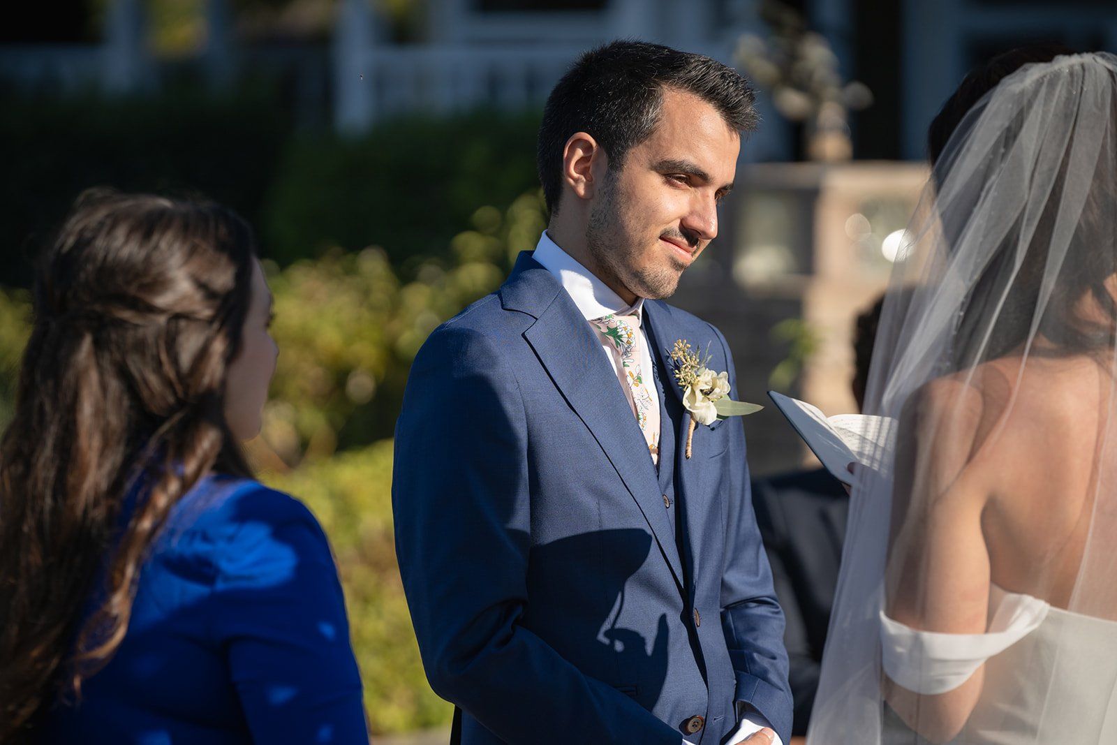 ranch-airbnb micro wedding with coastal views, SLO, Vows by the Fountain at Clover Ridge Ranch