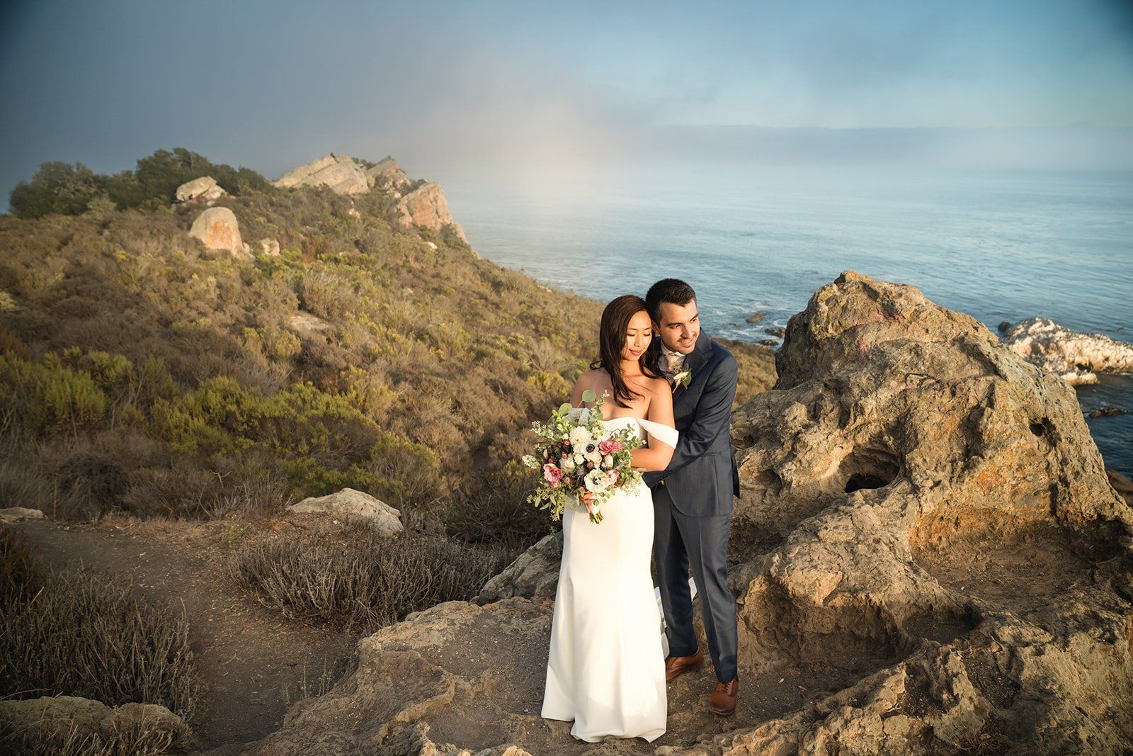 ranch-airbnb micro wedding with coastal views, SLO, A Drive to the Coast for a 9-Guest SLO Micro Wedding