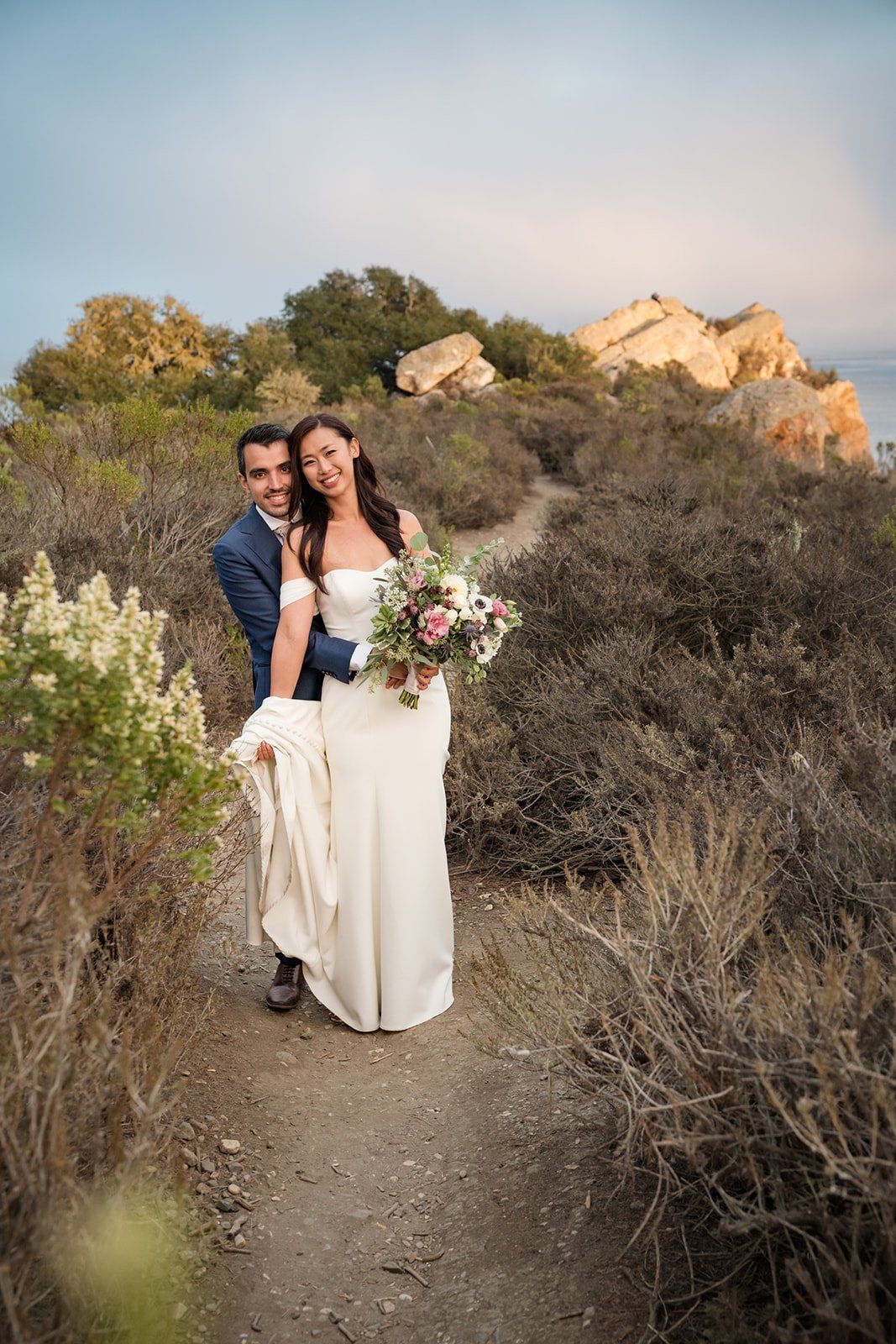 ranch-airbnb micro wedding with coastal views, SLO, A Drive to the Coast for a 9-Guest SLO Micro Wedding