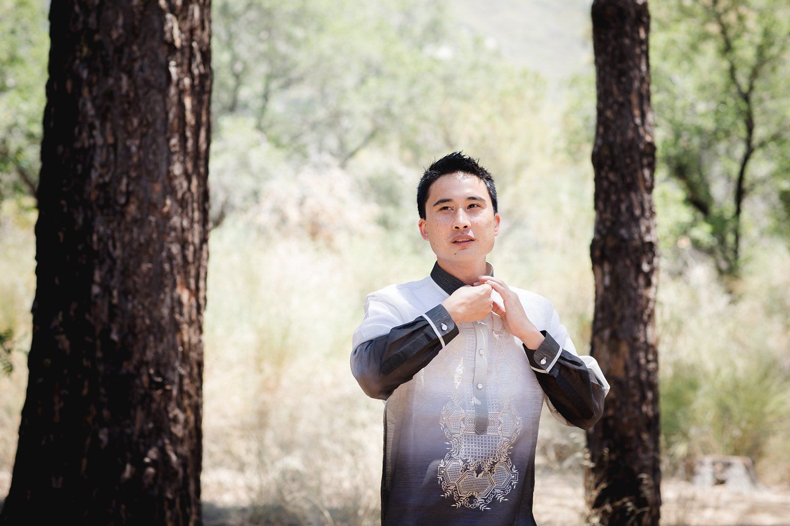 filipino-american micro wedding in the sequoias, Getting Ready in the Mountain Quiet