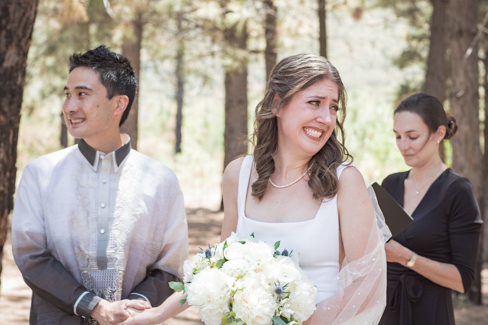 filipino-american micro wedding in the sequoias, A 6-Guest Mountain Ceremony Under the Tall Trees