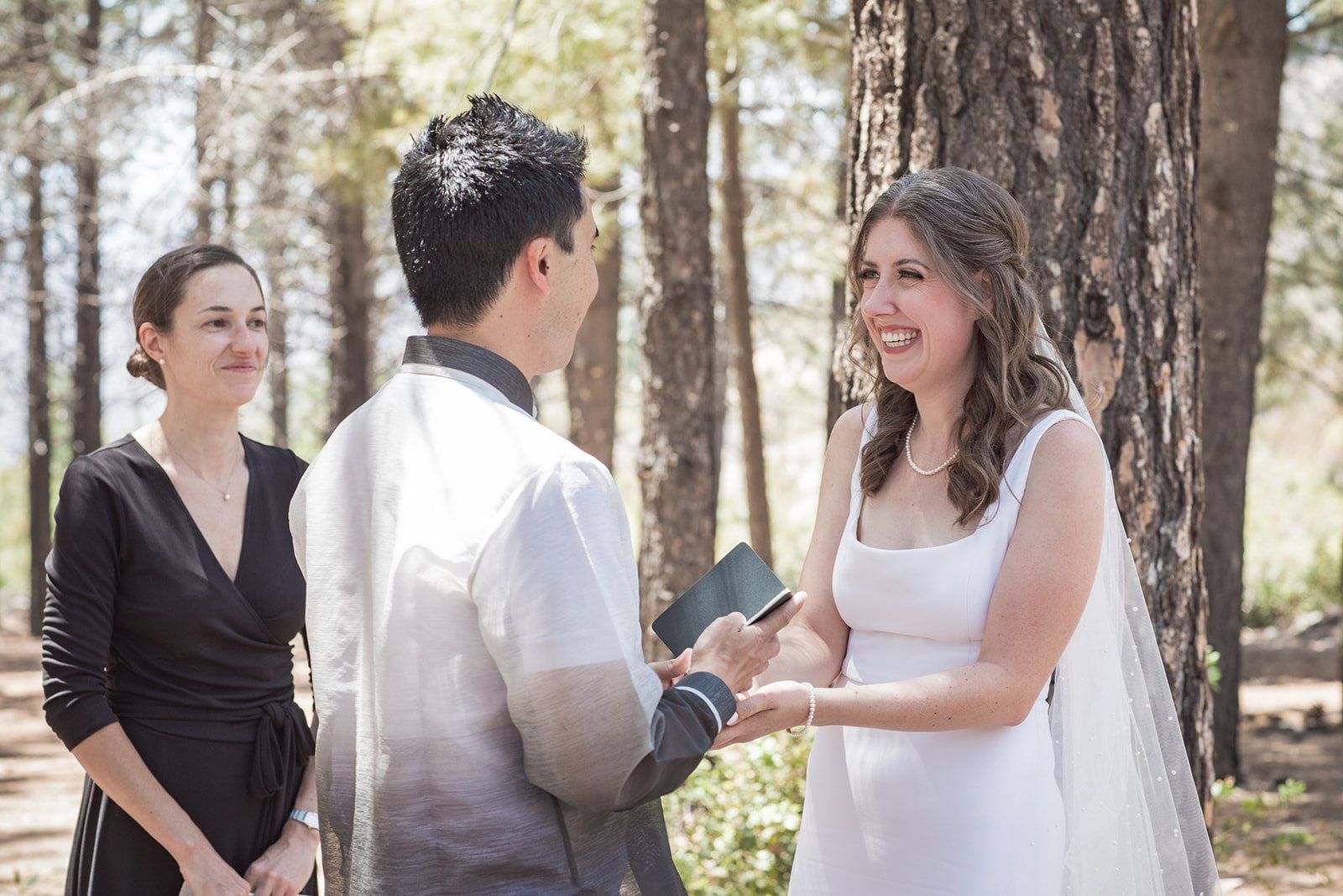 filipino-american micro wedding in the sequoias, A 6-Guest Mountain Ceremony Under the Tall Trees