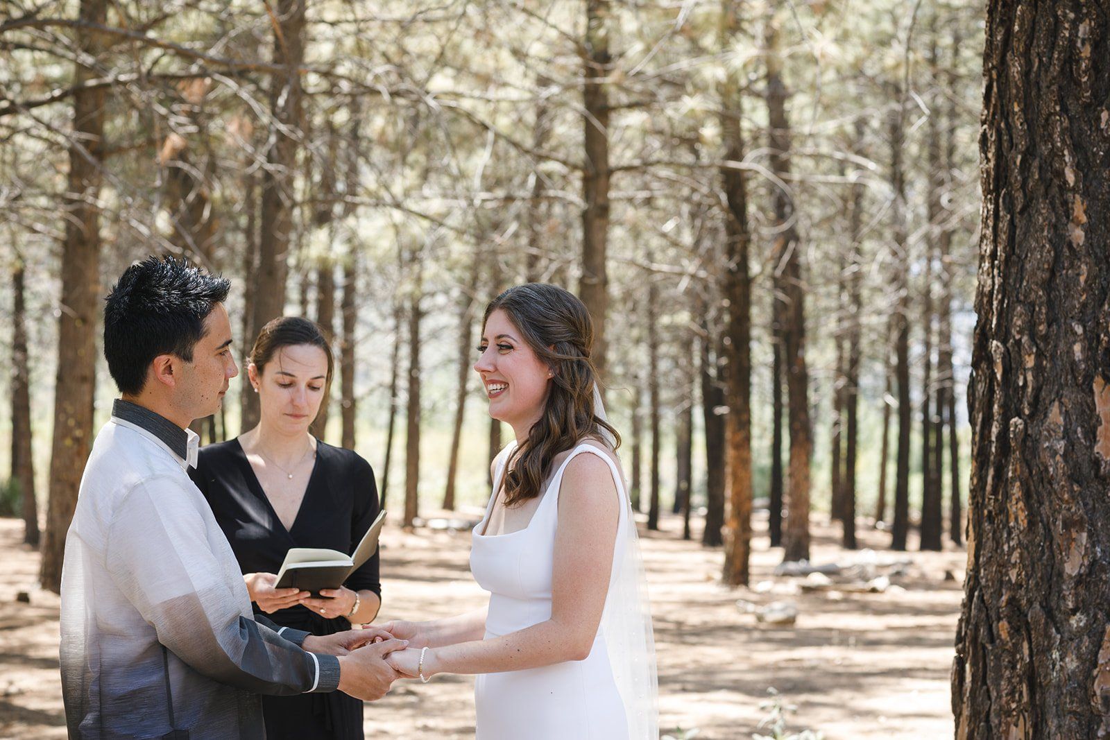 filipino-american micro wedding in the sequoias, A 6-Guest Mountain Ceremony Under the Tall Trees