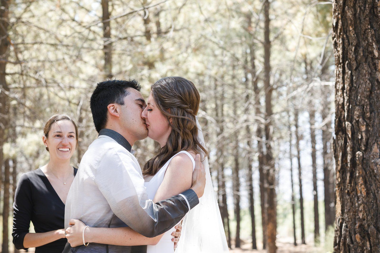 filipino-american micro wedding in the sequoias, A 6-Guest Mountain Ceremony Under the Tall Trees