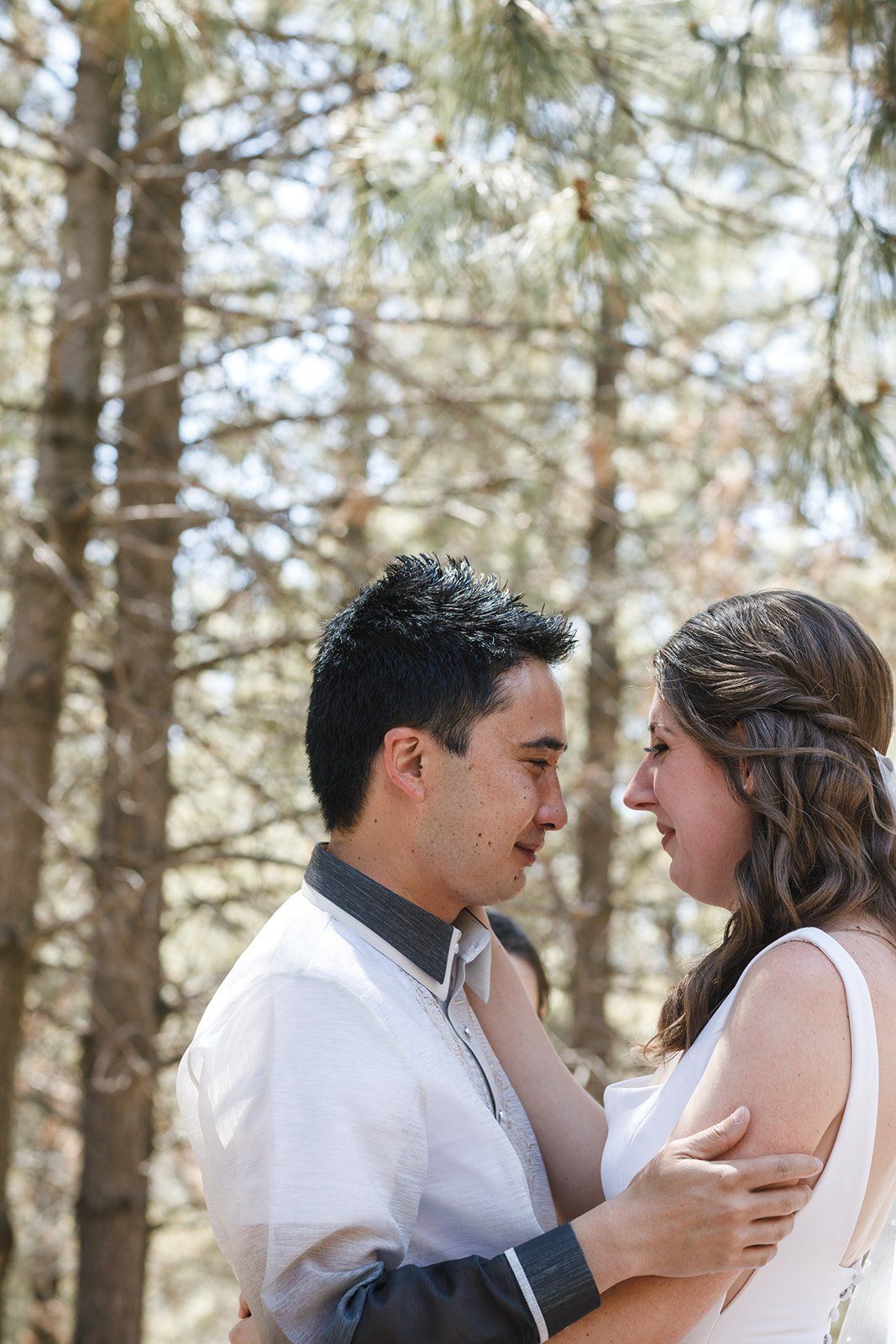 filipino-american micro wedding in the sequoias, A 6-Guest Mountain Ceremony Under the Tall Trees