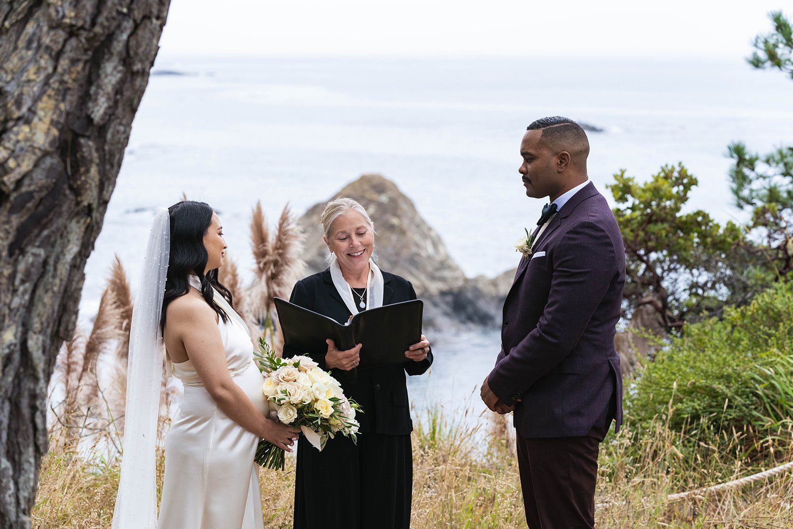 two-person elopement at wander anchor bay, A Gualala Coast Elopement. Walking In Together