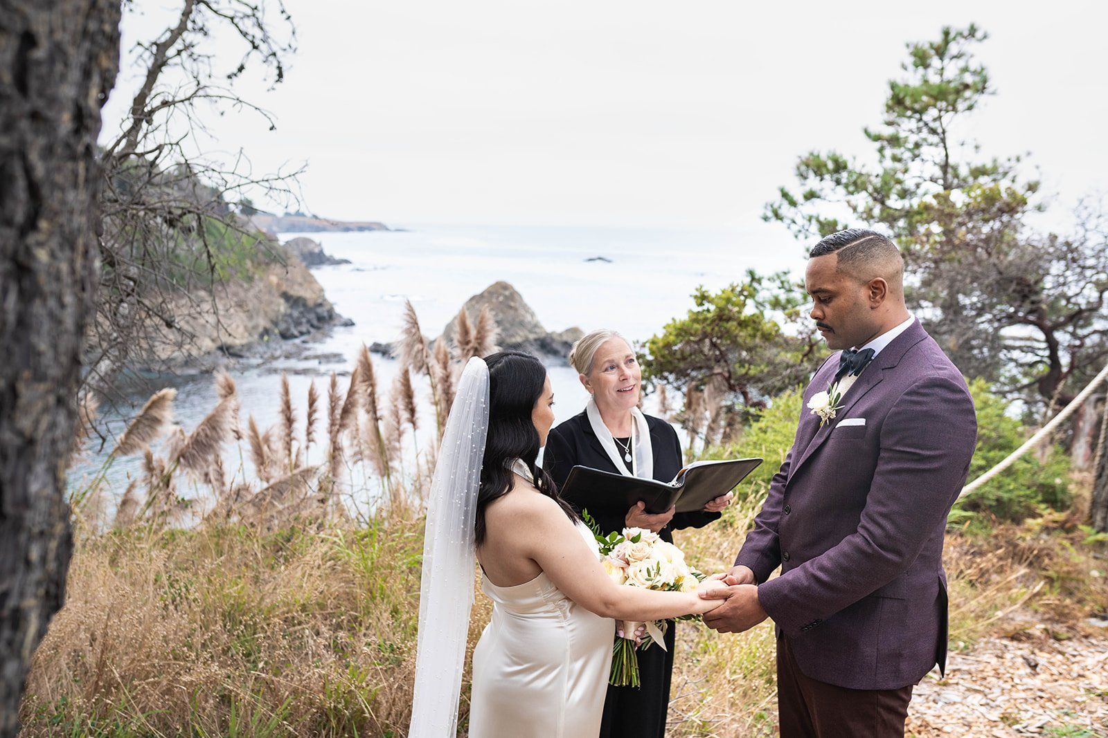 two-person elopement at wander anchor bay, A Gualala Coast Elopement Above the Anchor Bay Cove
