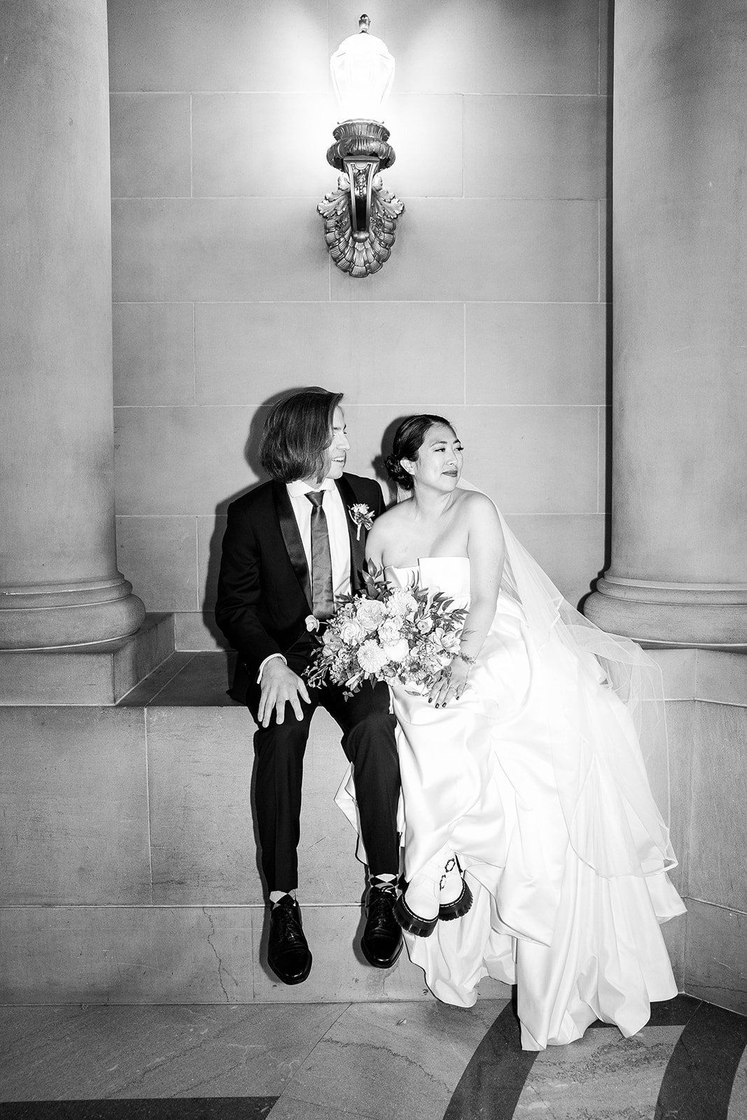 restaurant micro wedding at fable, sf, Portraits Under the Rotunda