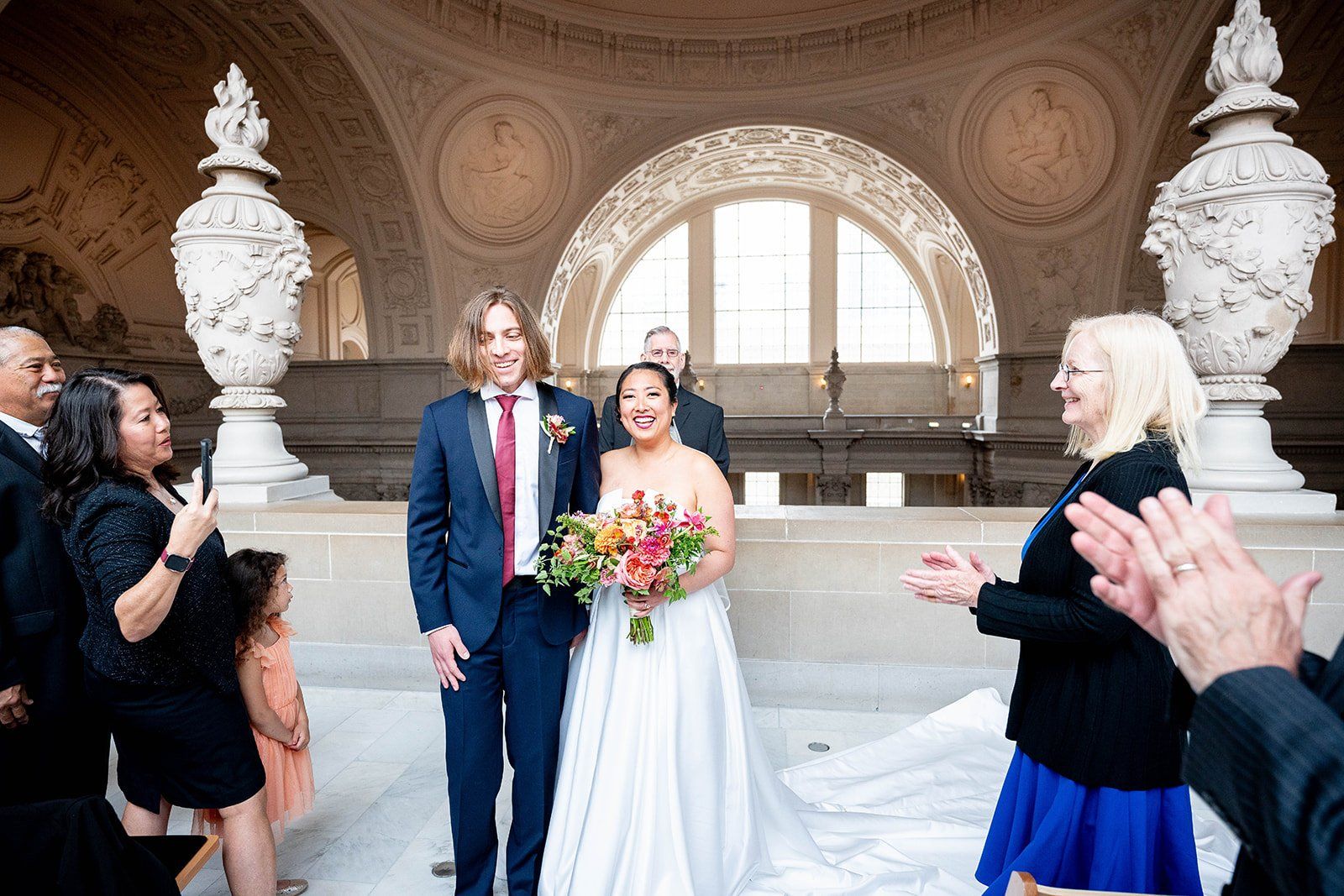restaurant micro wedding at fable, sf, Married Under the Dome. This SF Mission Restaurant Wedding Began at City Hall
