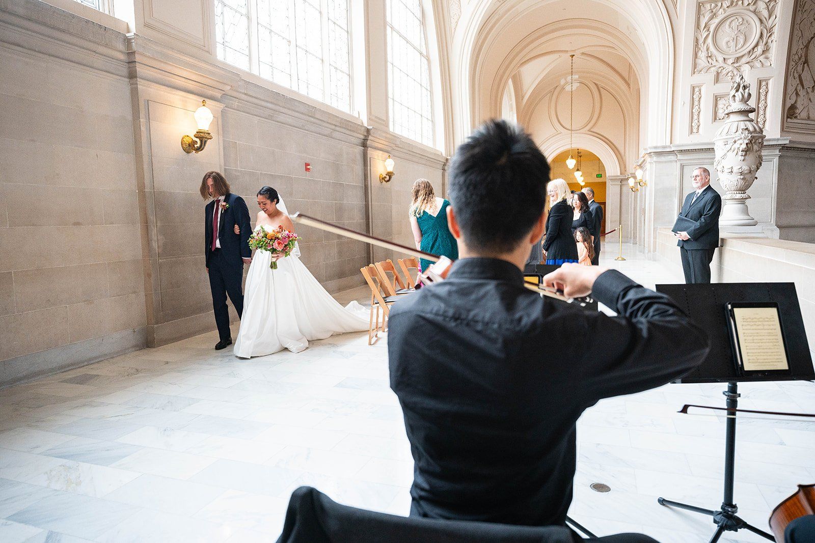 restaurant micro wedding at fable, sf, Married Under the Dome. This SF Mission Restaurant Wedding Began at City Hall
