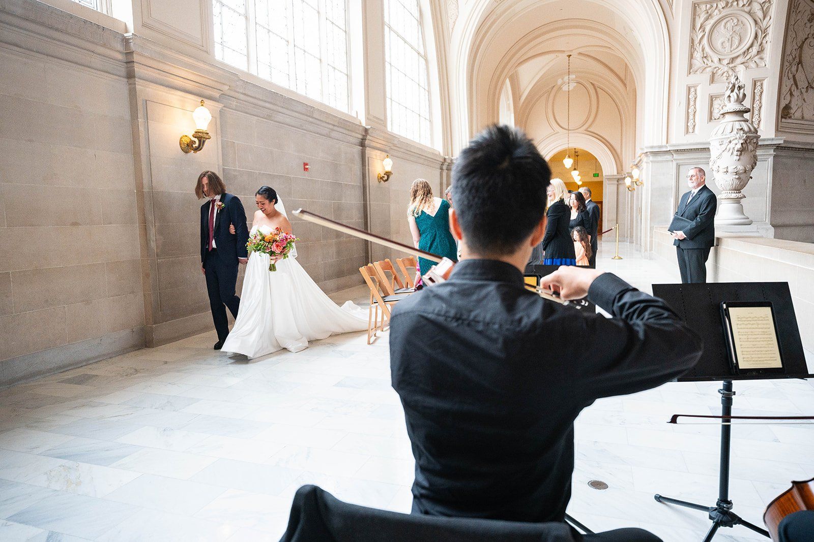 restaurant micro wedding at fable, sf, Married Under the Dome. This SF Mission Restaurant Wedding Began at City Hall