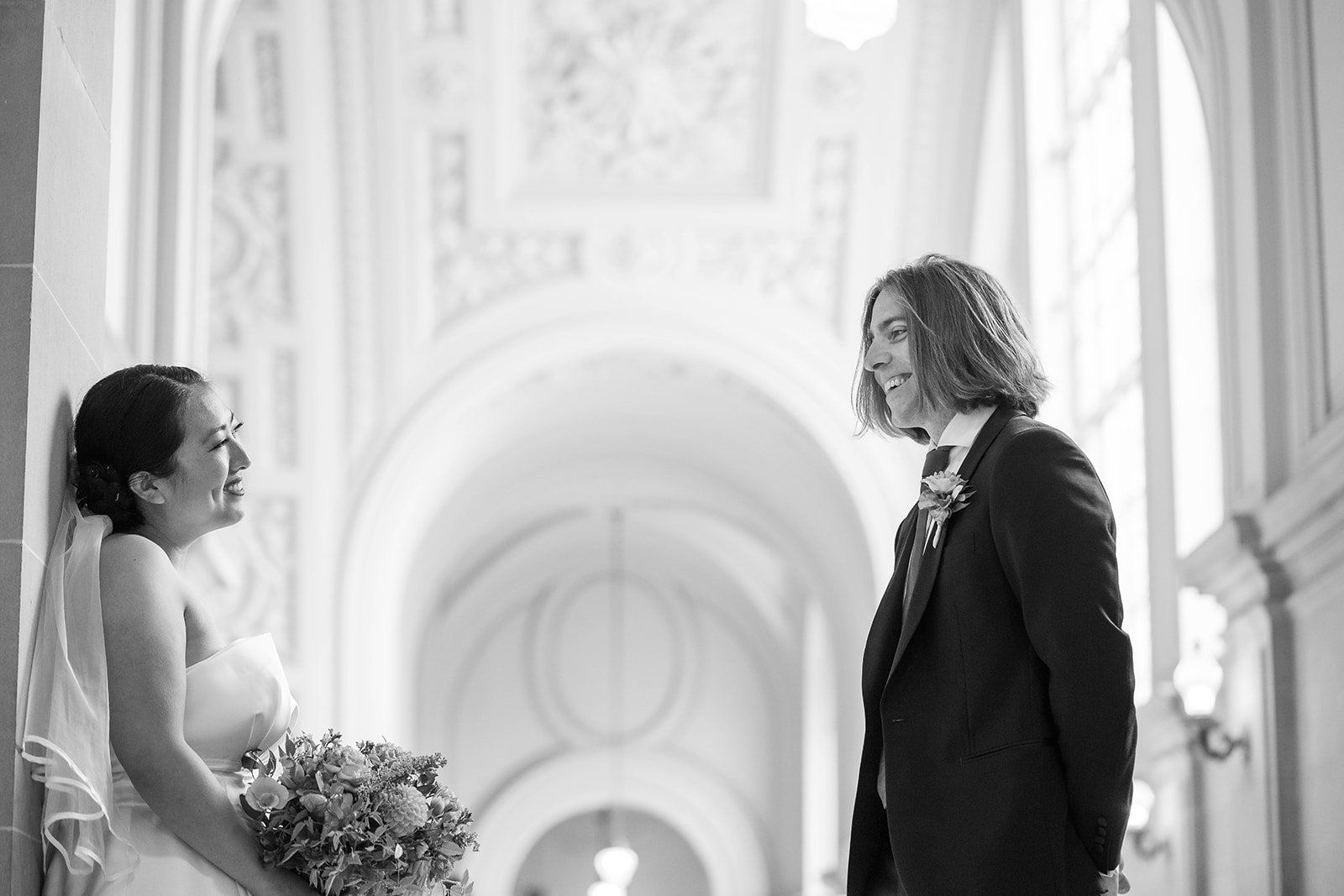 restaurant micro wedding at fable, sf, Portraits Under the Rotunda