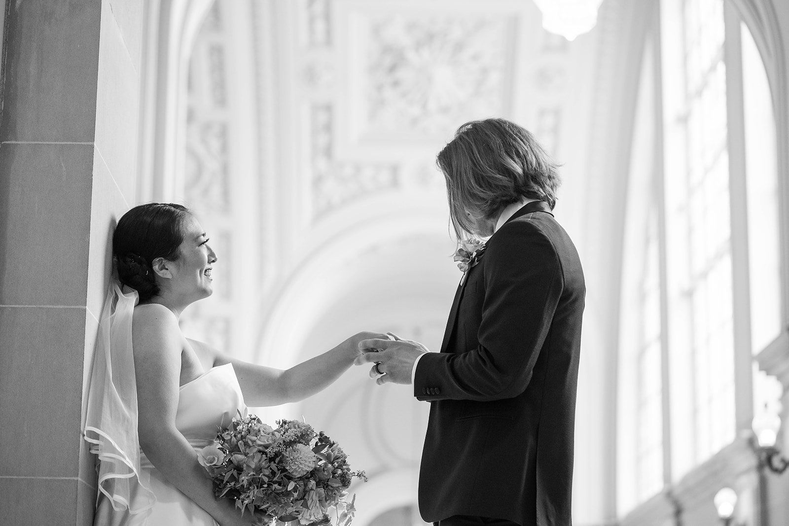 restaurant micro wedding at fable, sf, Married Under the Dome. This SF Mission Restaurant Wedding Began at City Hall